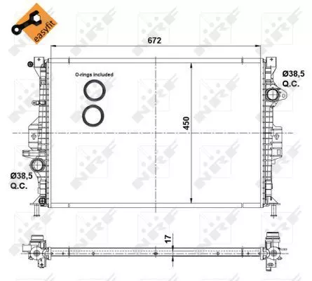 NRF Radiator, engine cooling (53737)