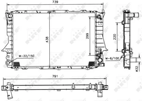 NRF Radiator, engine cooling (51321)