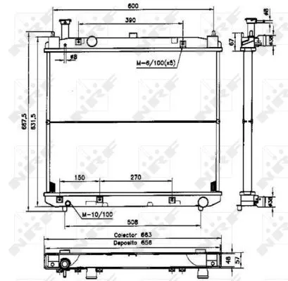 NRF Radiator, engine cooling (52231)
