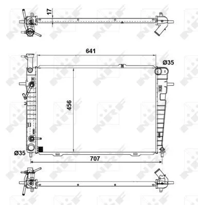 NRF Radiator, engine cooling (53342)