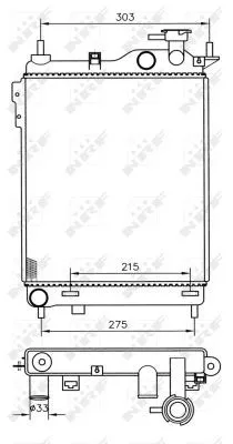 NRF Radiator, engine cooling (53359)