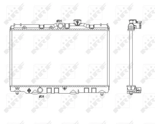 NRF Radiator, engine cooling (53399)