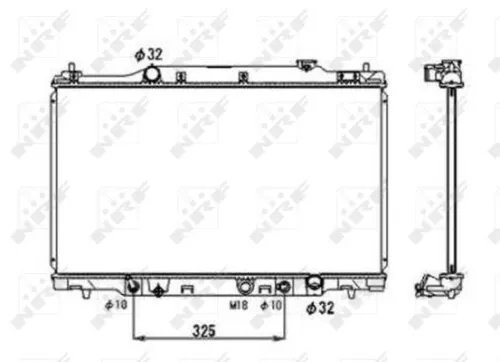 NRF Radiator, engine cooling (53679)