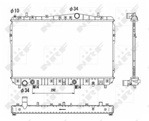 NRF Radiator, engine cooling (53732)