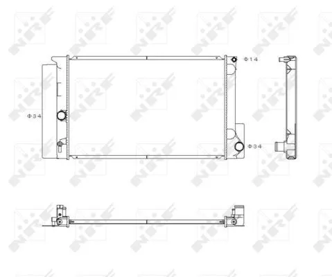 NRF Radiator, engine cooling (53763)