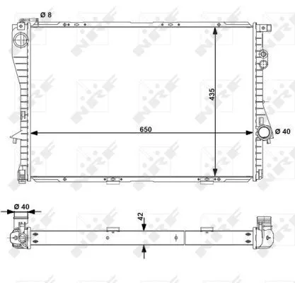 NRF Radiator, engine cooling (55323)