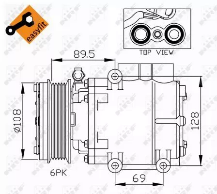 NRF Compressor, air conditioning (32248)