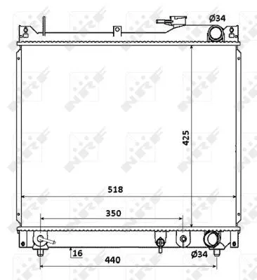 NRF Radiator, engine cooling (53914)