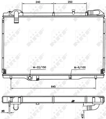 NRF Radiator, engine cooling (54750)