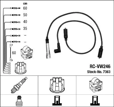 NGK Ignition Cable Kit (7363)