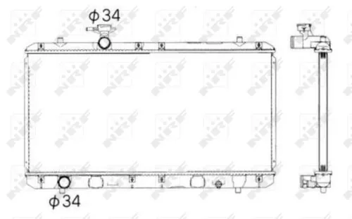 NRF Radiator, engine cooling (53428)