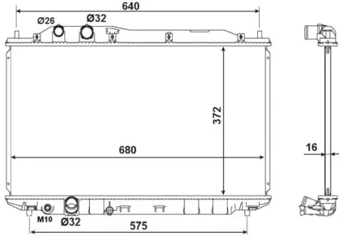 NRF Radiator, engine cooling (53534)
