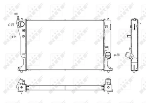 NRF Radiator, engine cooling (53767)