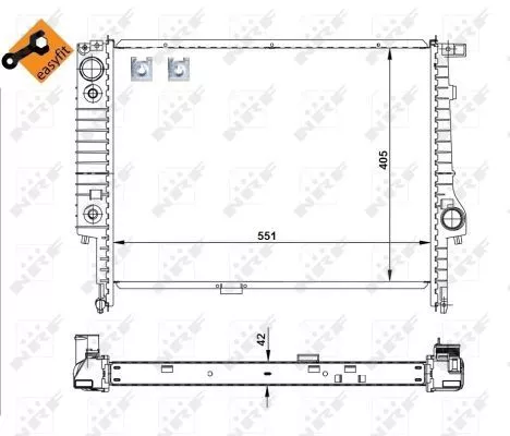 NRF Radiator, engine cooling (507619)