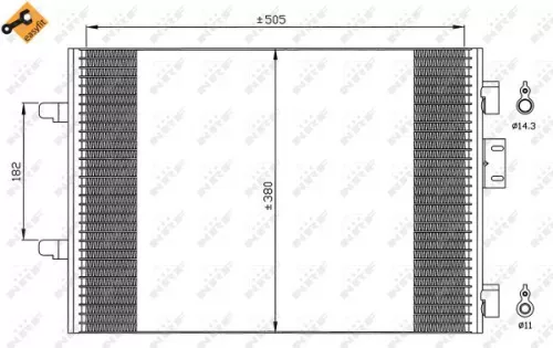 NRF Condenser, air conditioning (35544)