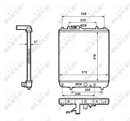 NRF Radiator, engine cooling (53862)