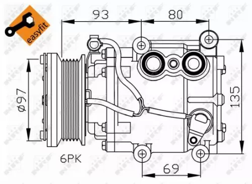 NRF Compressor, air conditioning (32247)