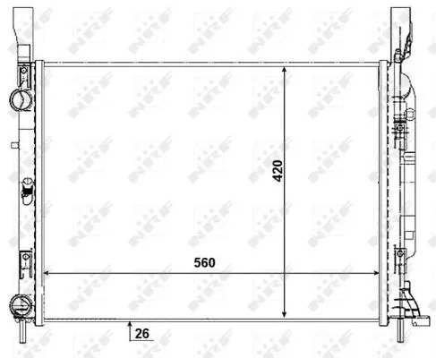 NRF Radiator, engine cooling (53003)