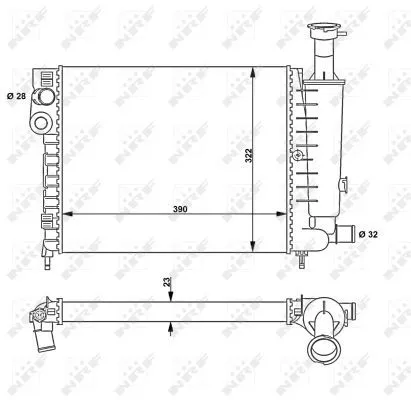 NRF Radiator, engine cooling (58814)