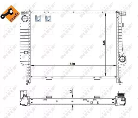 NRF Radiator, engine cooling (509589)