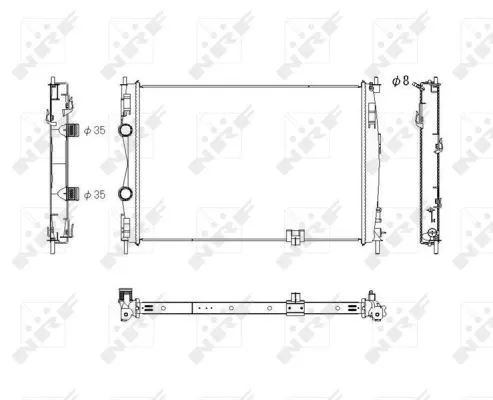NRF Radiator, engine cooling (53757)