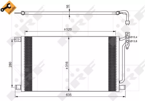 NRF Condenser, air conditioning (35748)