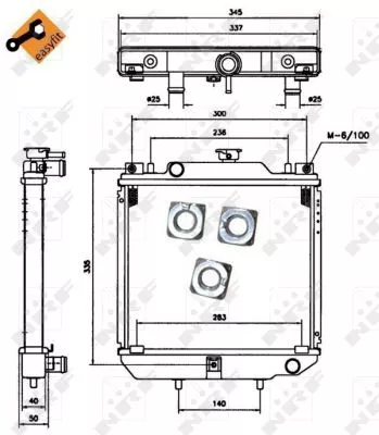 NRF Radiator, engine cooling (52110)