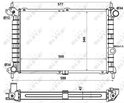 NRF Radiator, engine cooling (52142)