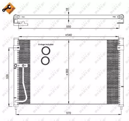 NRF Condenser, air conditioning (35306)