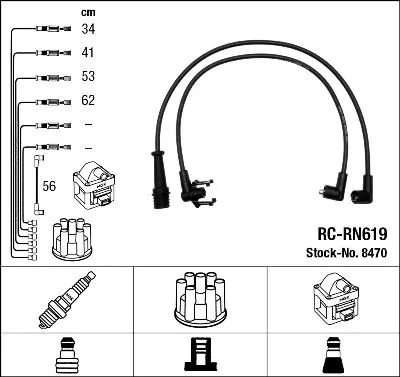 NGK Ignition Cable Kit (8470)