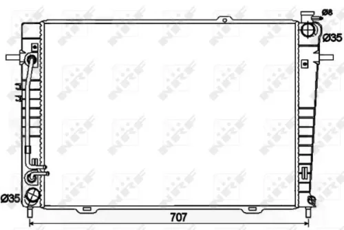NRF Radiator, engine cooling (53498)