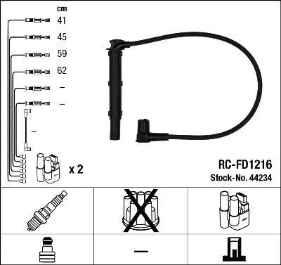 NGK Ignition Cable Kit (44234)