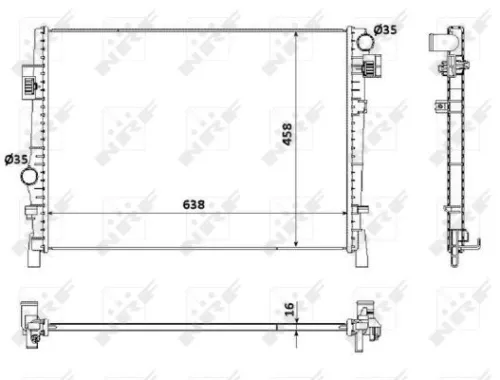 NRF Radiator, engine cooling (53901)