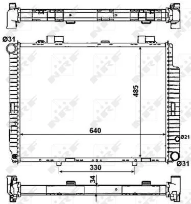 NRF Radiator, engine cooling (53784)