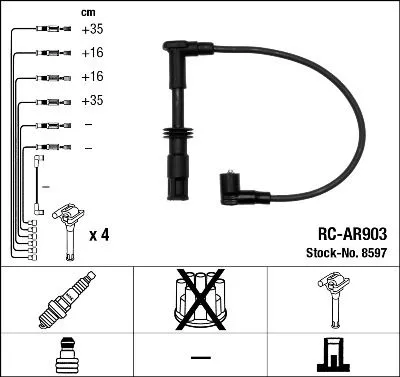 NGK Ignition Cable Kit (8597)