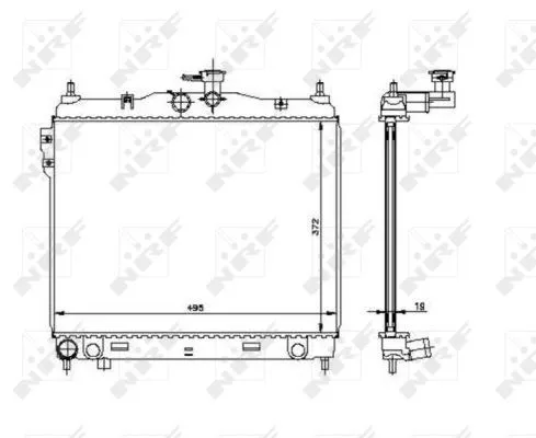 NRF Radiator, engine cooling (53361)