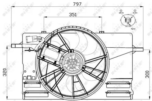 NRF Fan, engine cooling (47412)