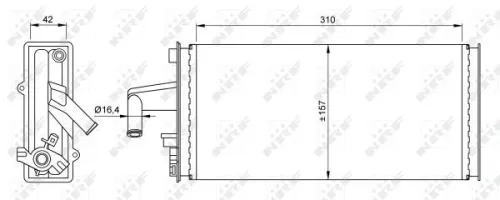 NRF Heat Exchanger, interior heating (54259)