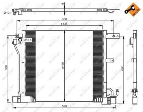NRF Condenser, air conditioning (350040)