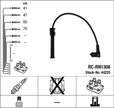 NGK Ignition Cable Kit (44225)