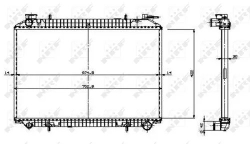 NRF Radiator, engine cooling (509534)