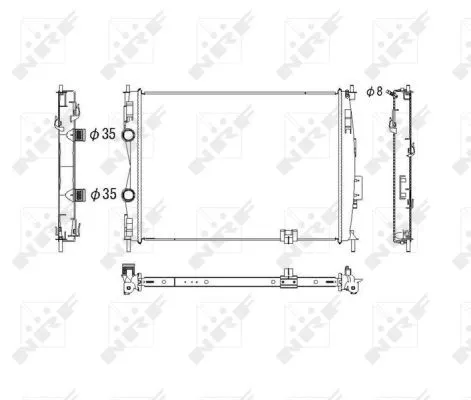 NRF Radiator, engine cooling (53755)