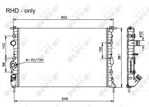 NRF Radiator, engine cooling (58025)