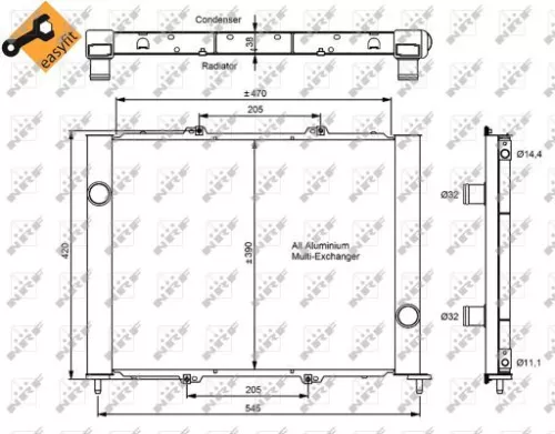 NRF Condenser, air conditioning (35887)
