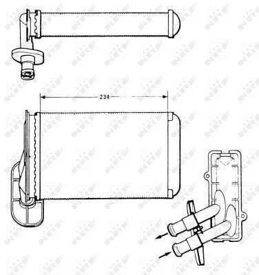 NRF Heat Exchanger, interior heating (58622)