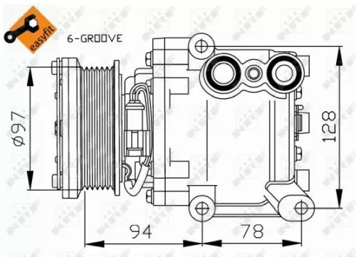 NRF Compressor, air conditioning (32724)