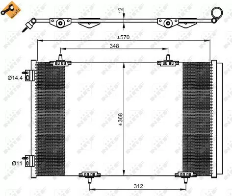 NRF Condenser, air conditioning (350066)