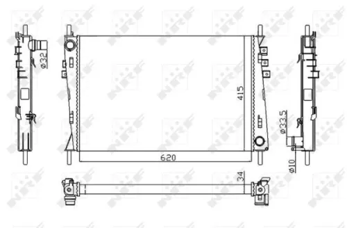 NRF Radiator, engine cooling (53782)
