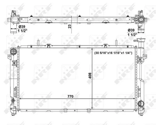 NRF Radiator, engine cooling (56020)
