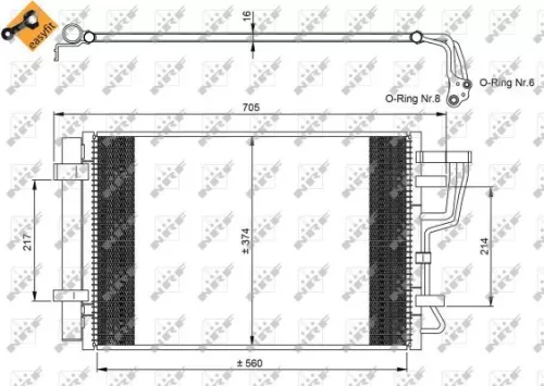 NRF Condenser, air conditioning (35963)